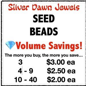 𝅺AS Low as $2! 💎 Seed Beads Save With Volume Savings 😃
